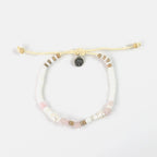 Love is Here Natural Stone, Pearl & Shell Anklet Set