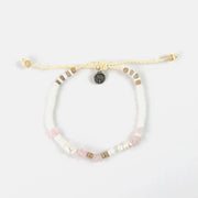 Love is Here Natural Stone, Pearl & Shell Anklet Set