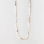 Love is Here Natural Stone, Pearl & Shell Necklace