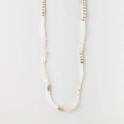 Love is Here Natural Stone, Pearl & Shell Necklace