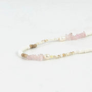 Love is Here Natural Stone, Pearl & Shell Necklace