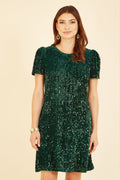 Mela Green Sequin Tunic Dress