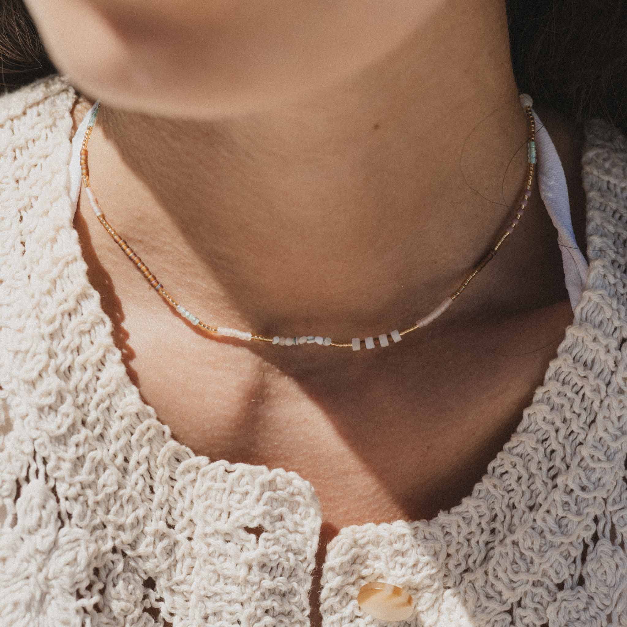 Alam Dainty Beaded Necklace