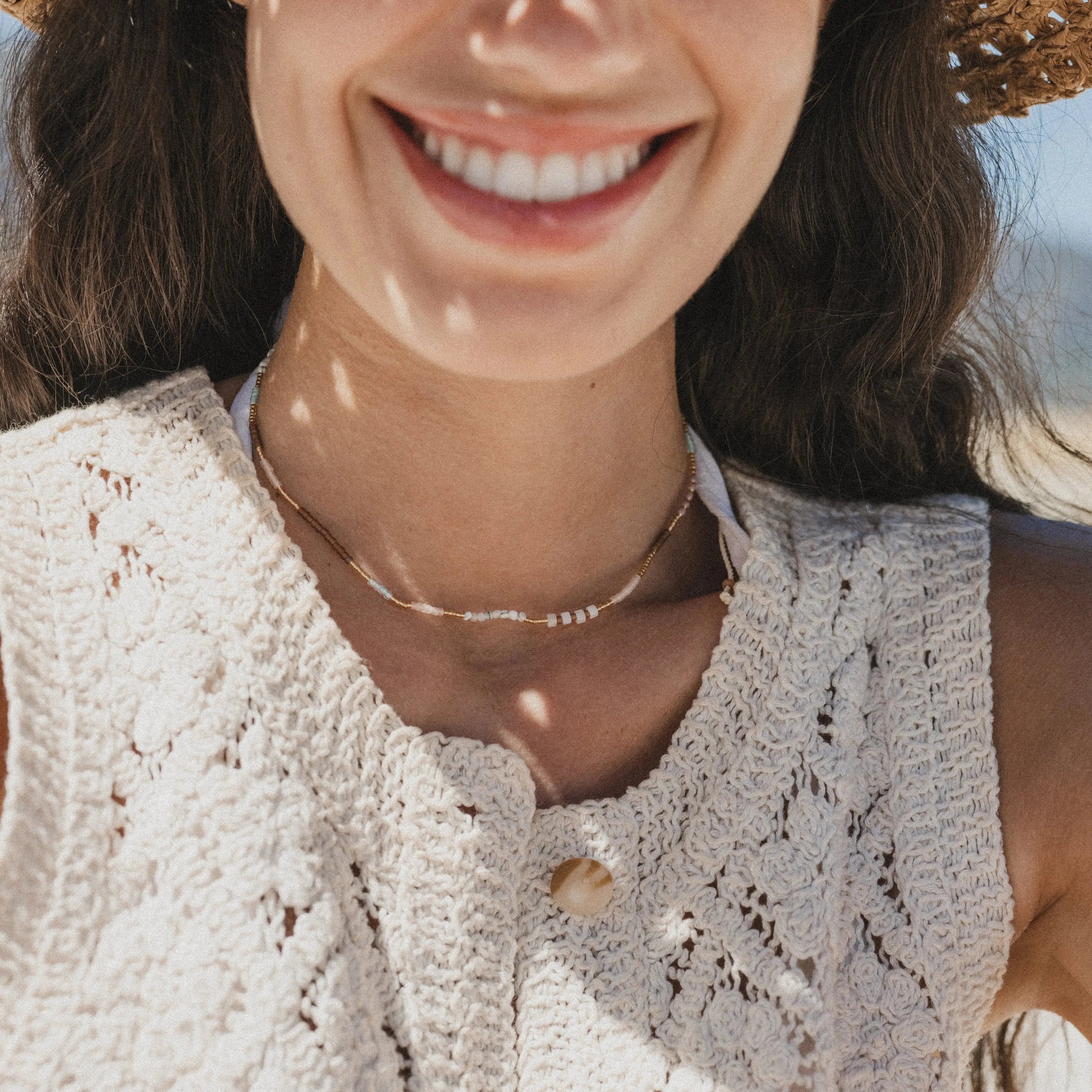 Alam Dainty Beaded Necklace