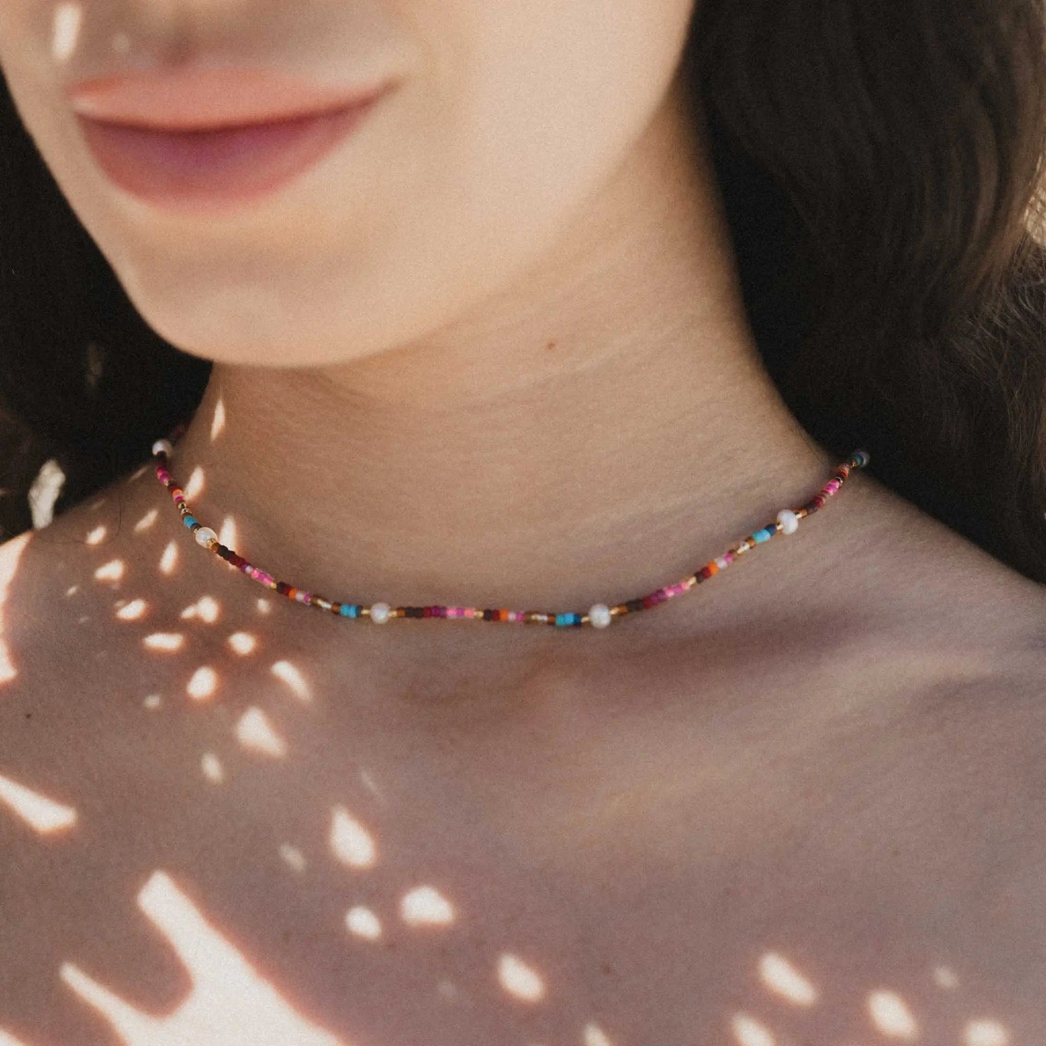 Merah Dainty Beaded Necklace
