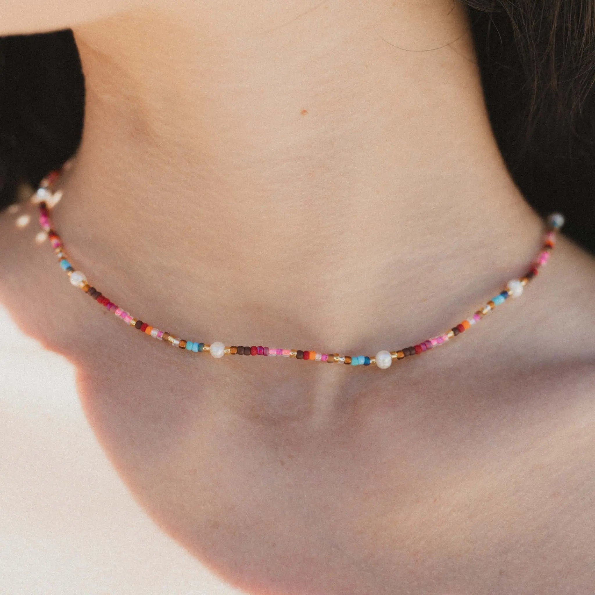 Merah Dainty Beaded Necklace