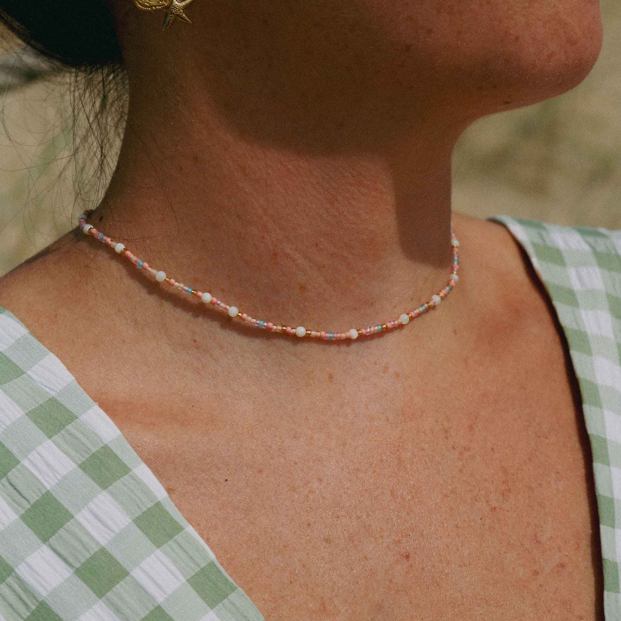 Surya Golden Beaded Necklace