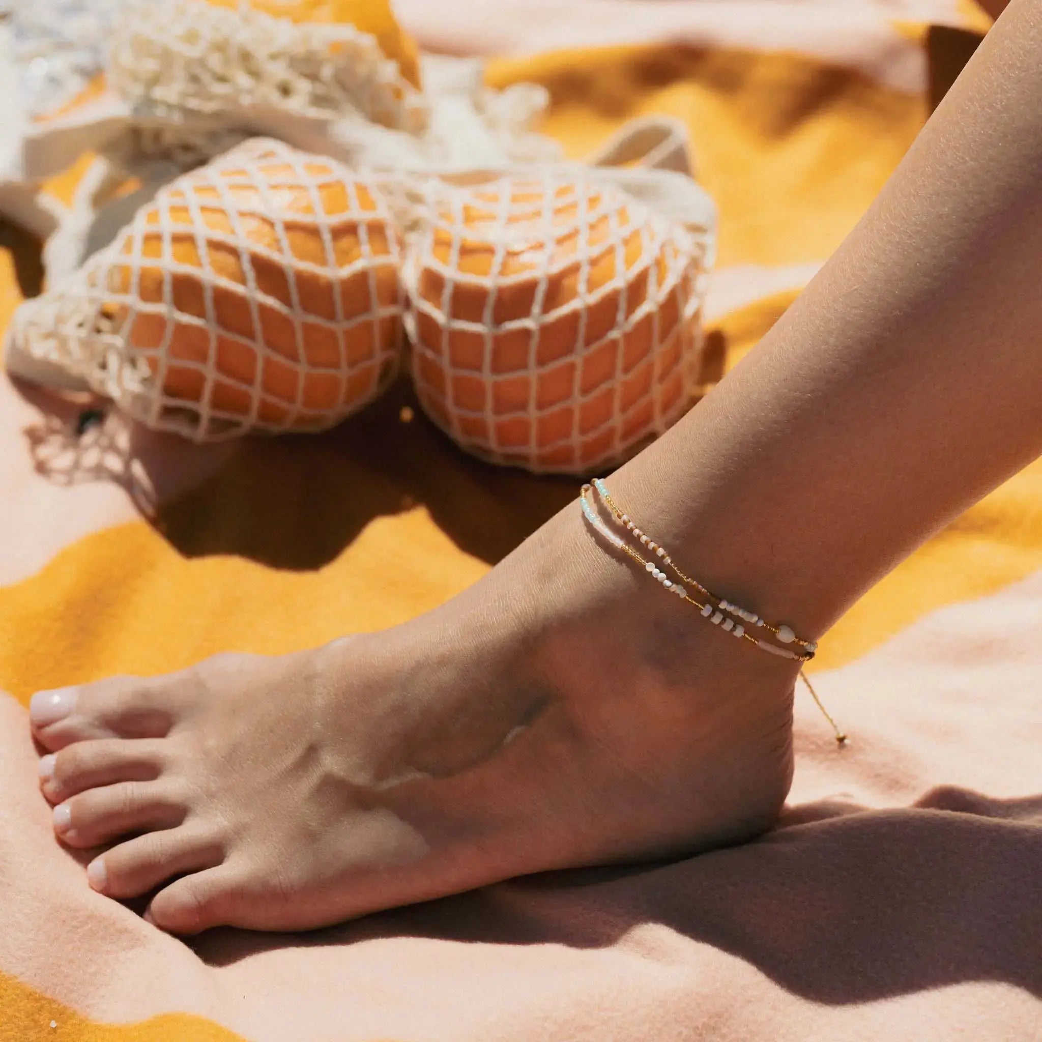 Alam Dainty Beaded Anklet