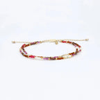 Berkilau Warm Tone Beaded Anklet