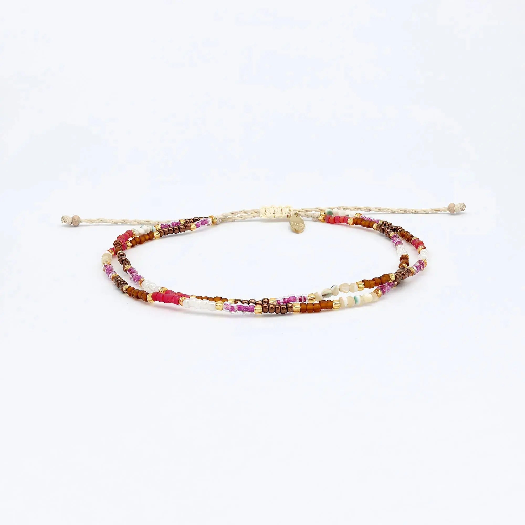Berkilau Warm Tone Beaded Anklet