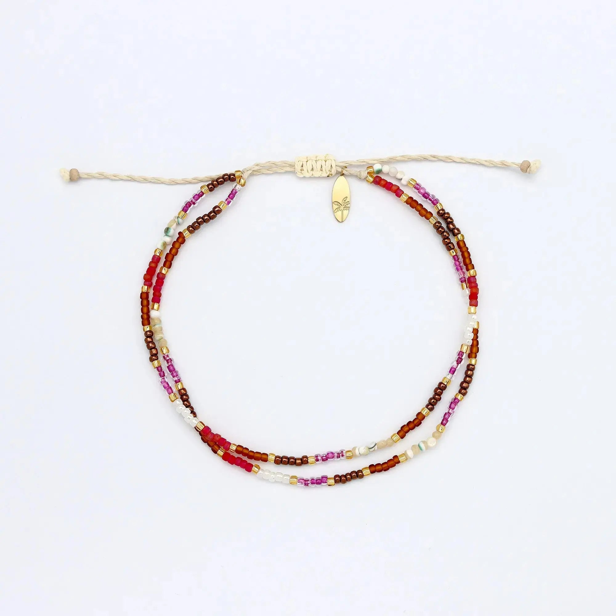 Berkilau Warm Tone Beaded Anklet