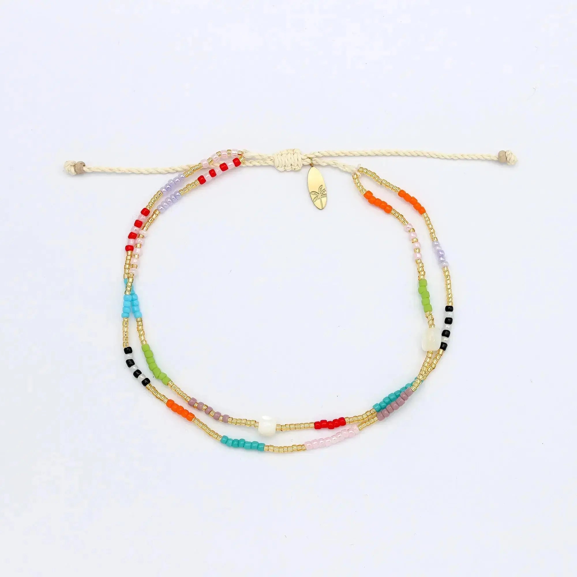 Berpesta Colourful Beaded Anklet