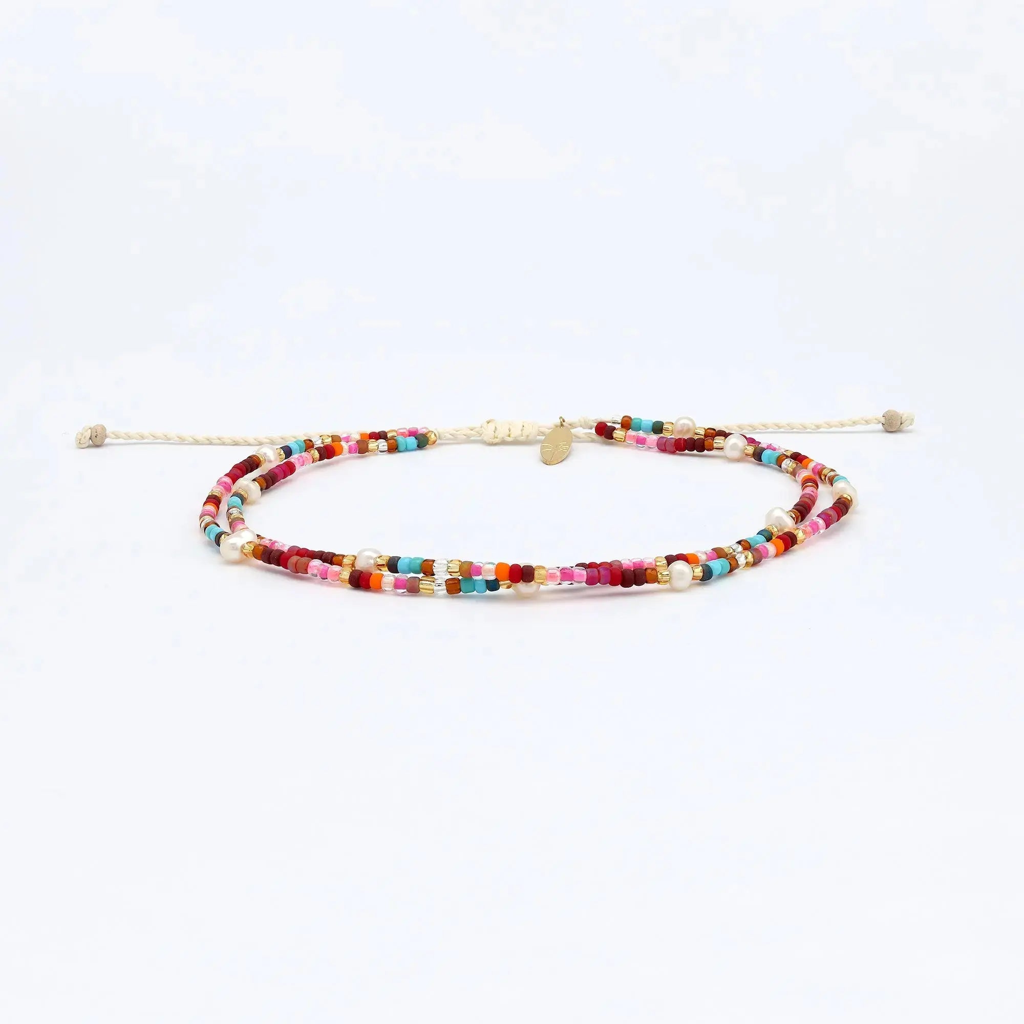 Merah Dainty Beaded Anklet