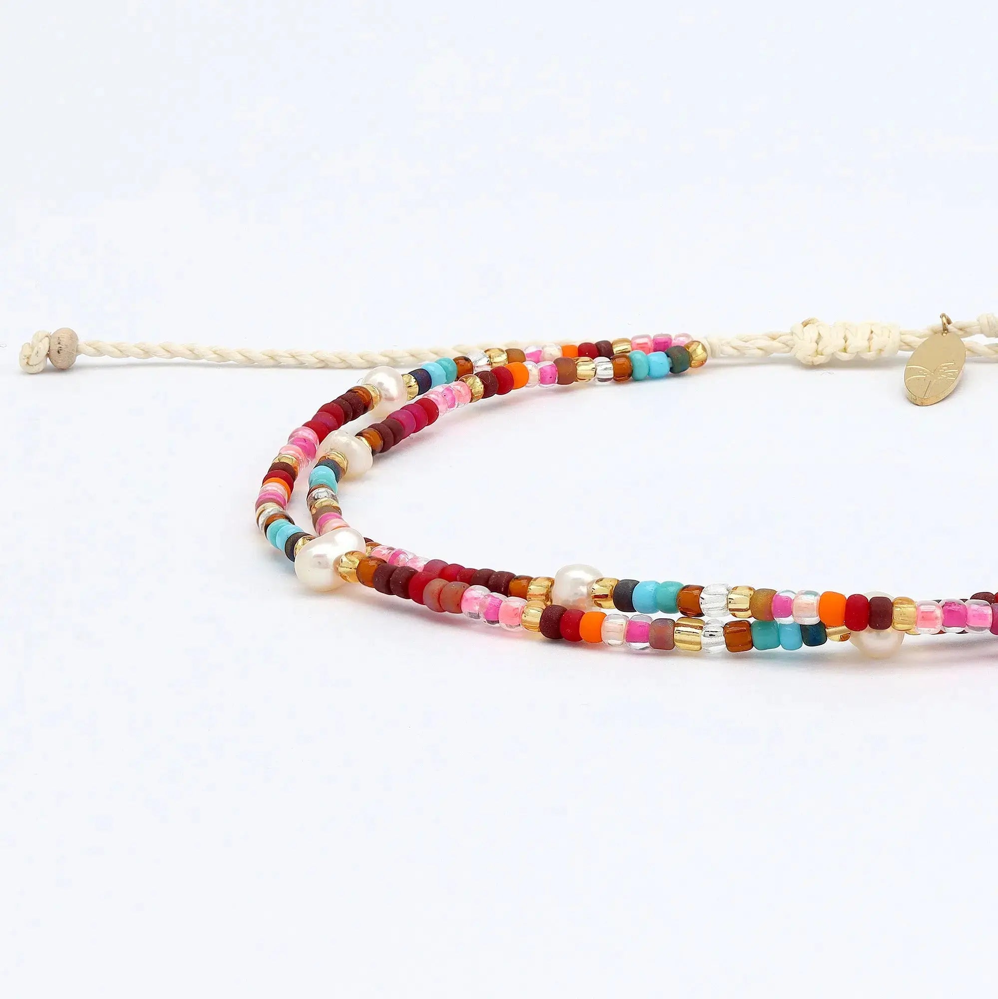 Merah Dainty Beaded Anklet