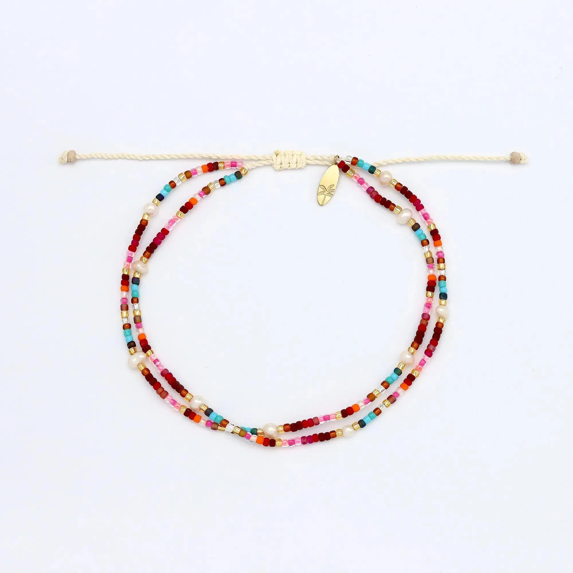 Merah Dainty Beaded Anklet