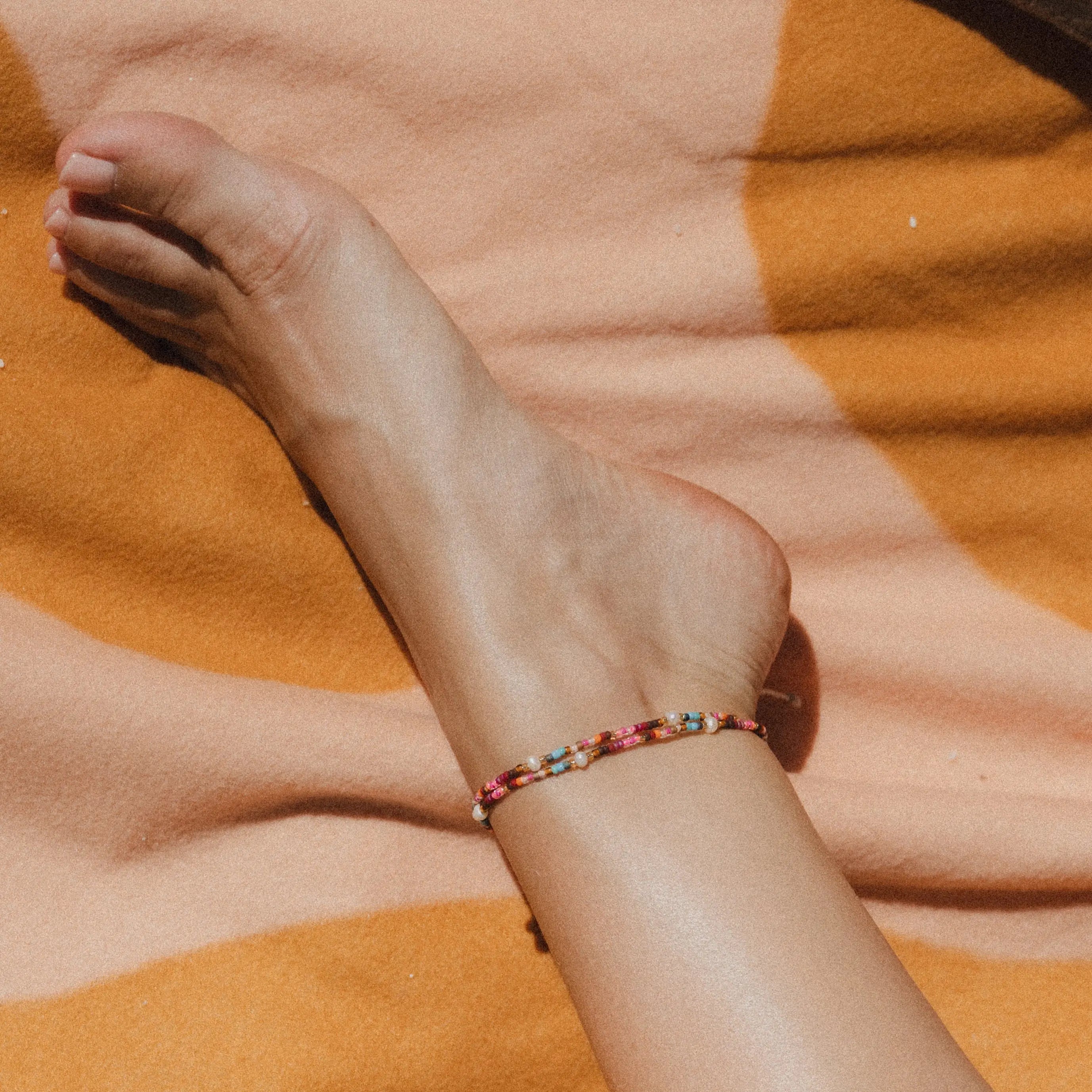 Merah Dainty Beaded Anklet