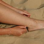 Surya Golden Beaded Anklet