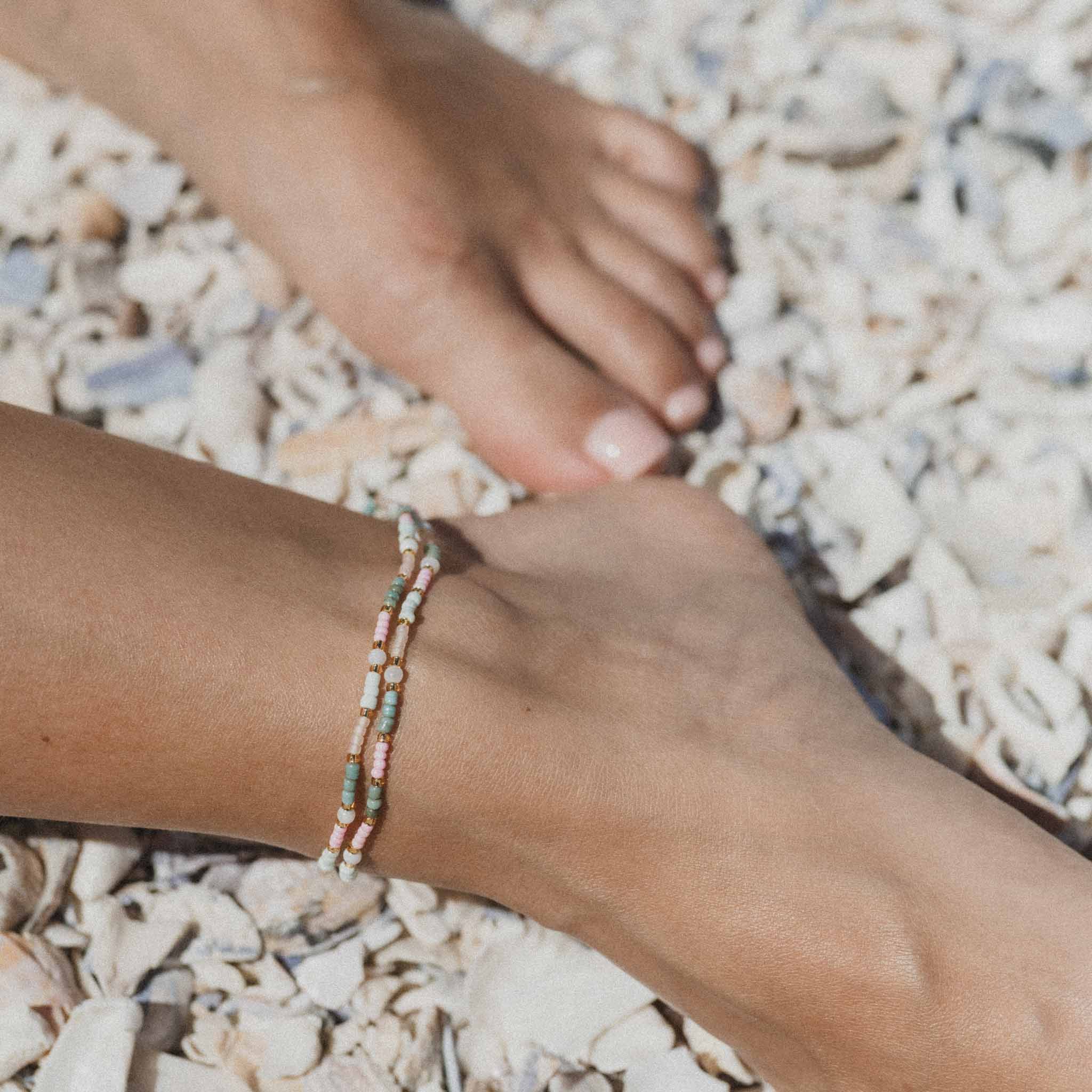 Kemboja Pastel Beaded Anklet