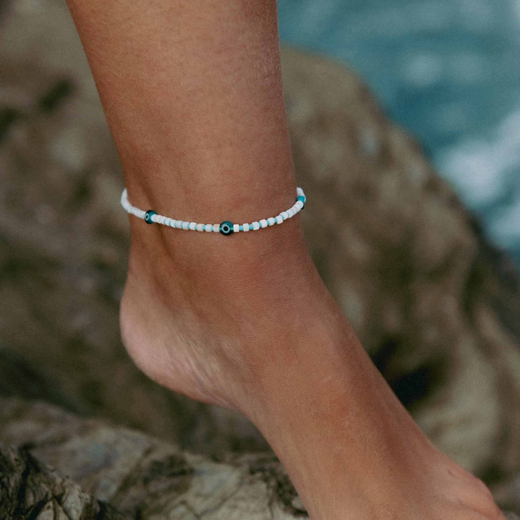 Hanauma Bay Evil Eye Anklet