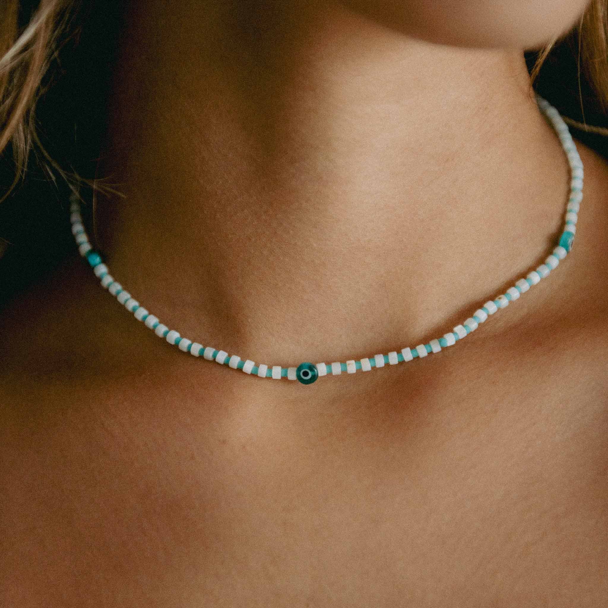 Hanauma Bay Evil Eye Necklace