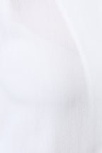 Octavia Moss Crepe Overlap Collar Shirt - Off White