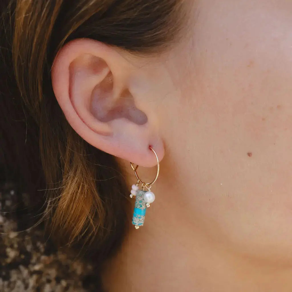 Giada Sugati Beaded Hoop Earrings