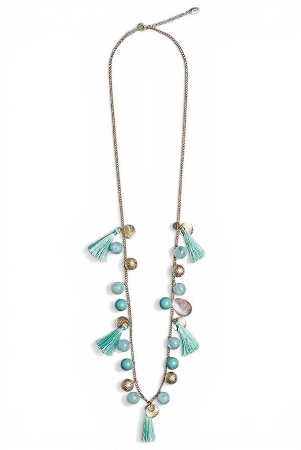 Louche Laura Tassel And Bead Necklace - Gold