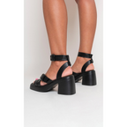 Cris Cross Ankle Strap Heeled Sandals