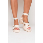 Cris Cross Ankle Strap Heeled Sandals