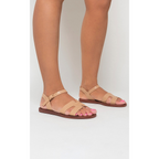 Faux Leather Santorini Strappy Flat Sandals