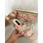 Square Stud Two Strap Block High Heels