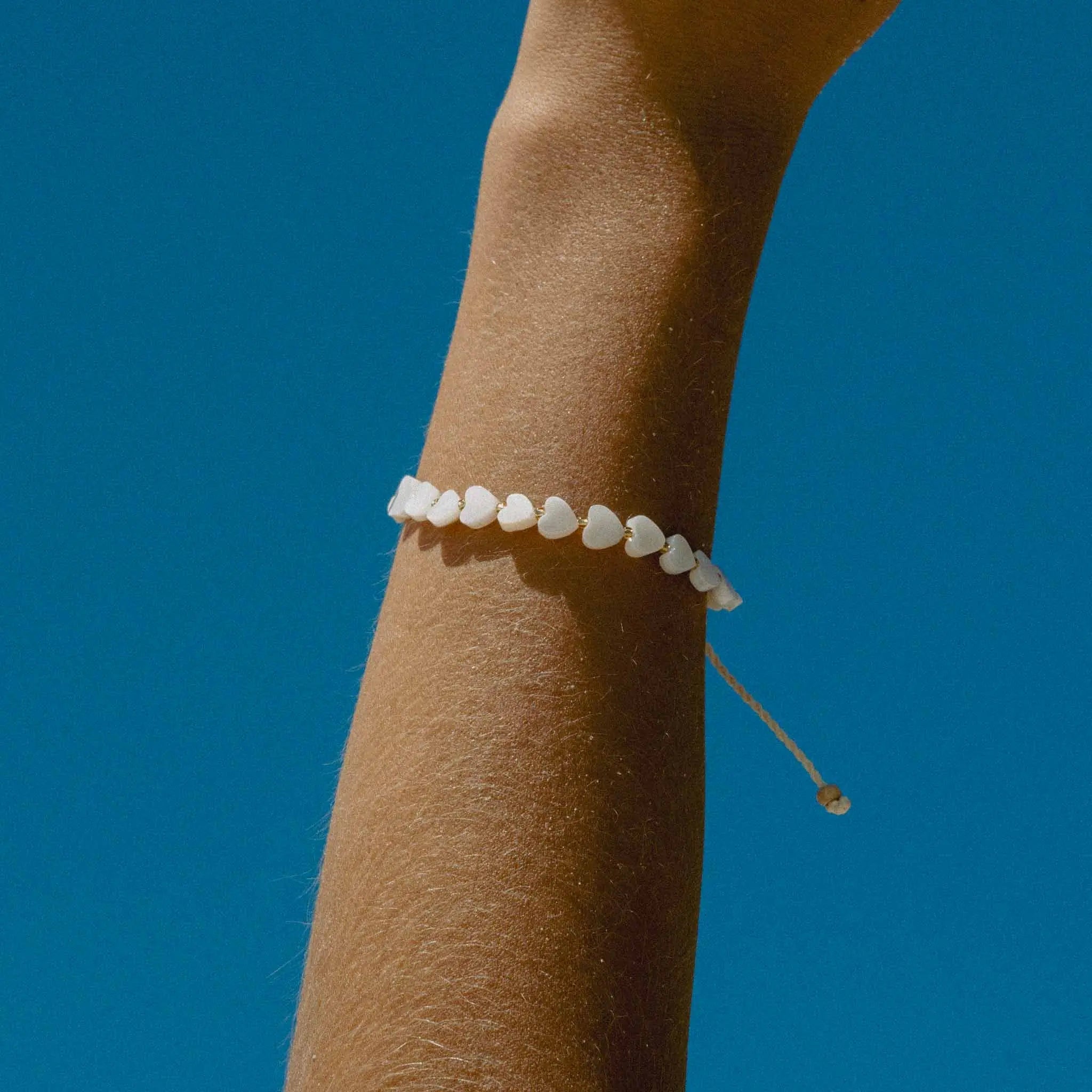 Mother of Pearl Heart Bracelet