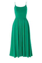 Soumia Jersey Bodice And Recycled Cotton Skirt Midaxi Dress - Green