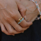Kualoa Beaded Stretch Ring Set