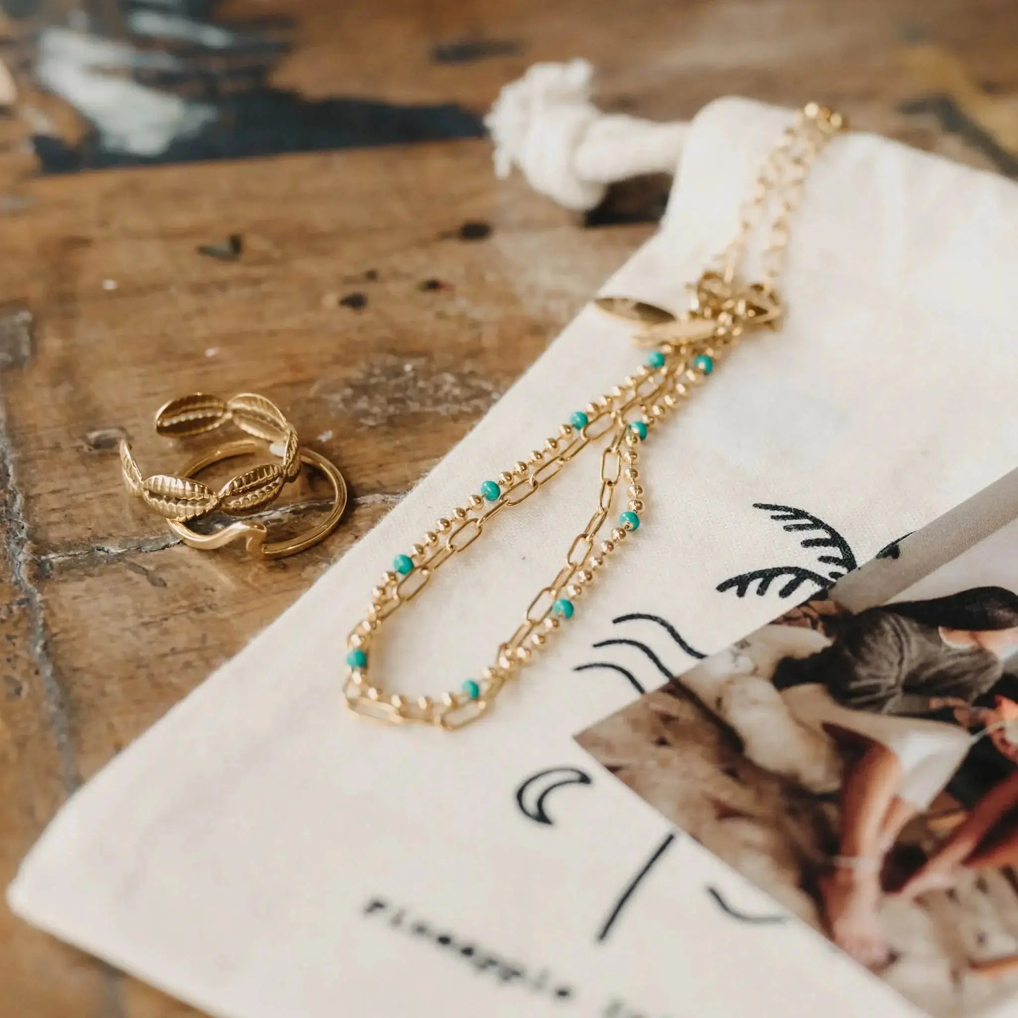 Enamel Chain Waterproof Bracelet