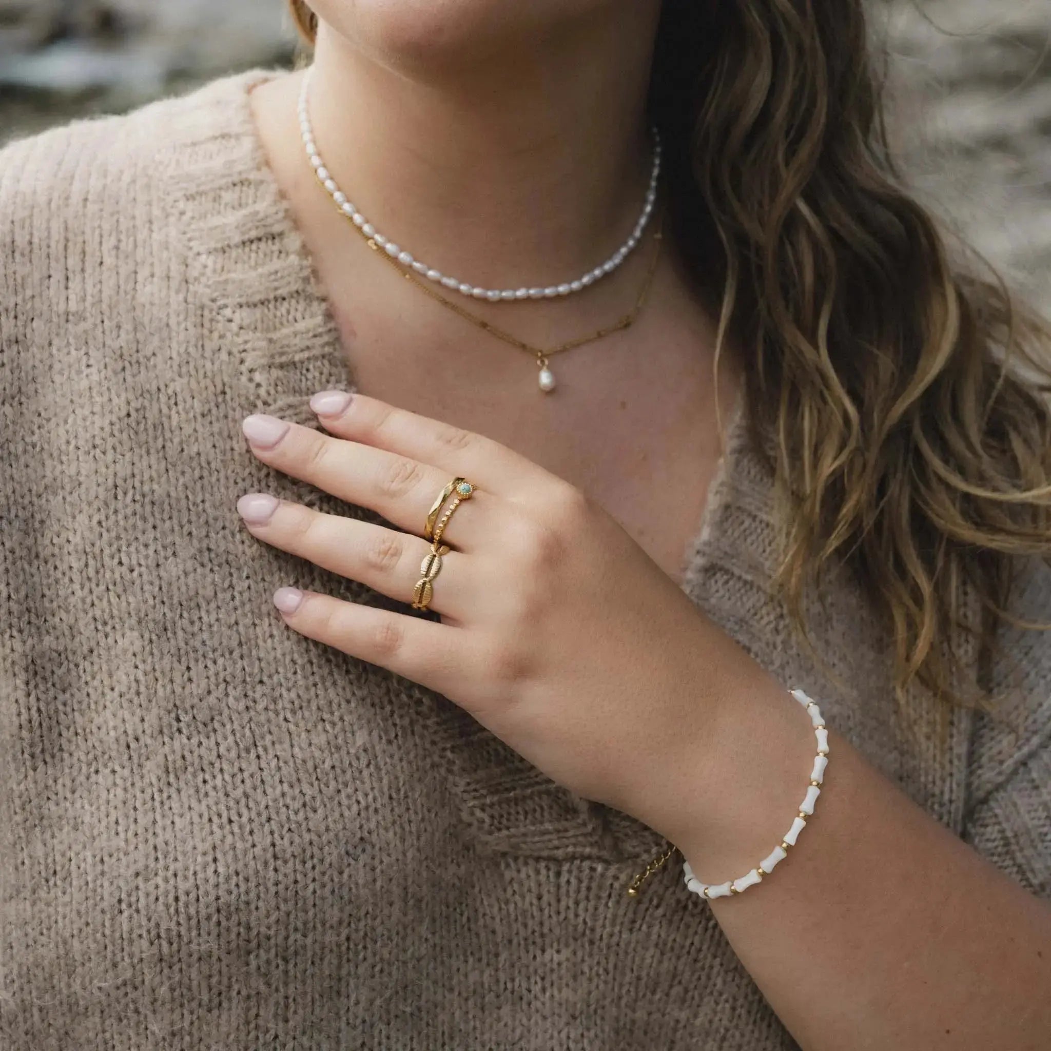 Mother of Pearl Waterproof Bracelet