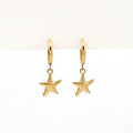 Starfish Hoop Waterproof Earrings