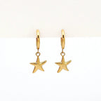Starfish Hoop Waterproof Earrings
