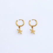 Starfish Hoop Waterproof Earrings