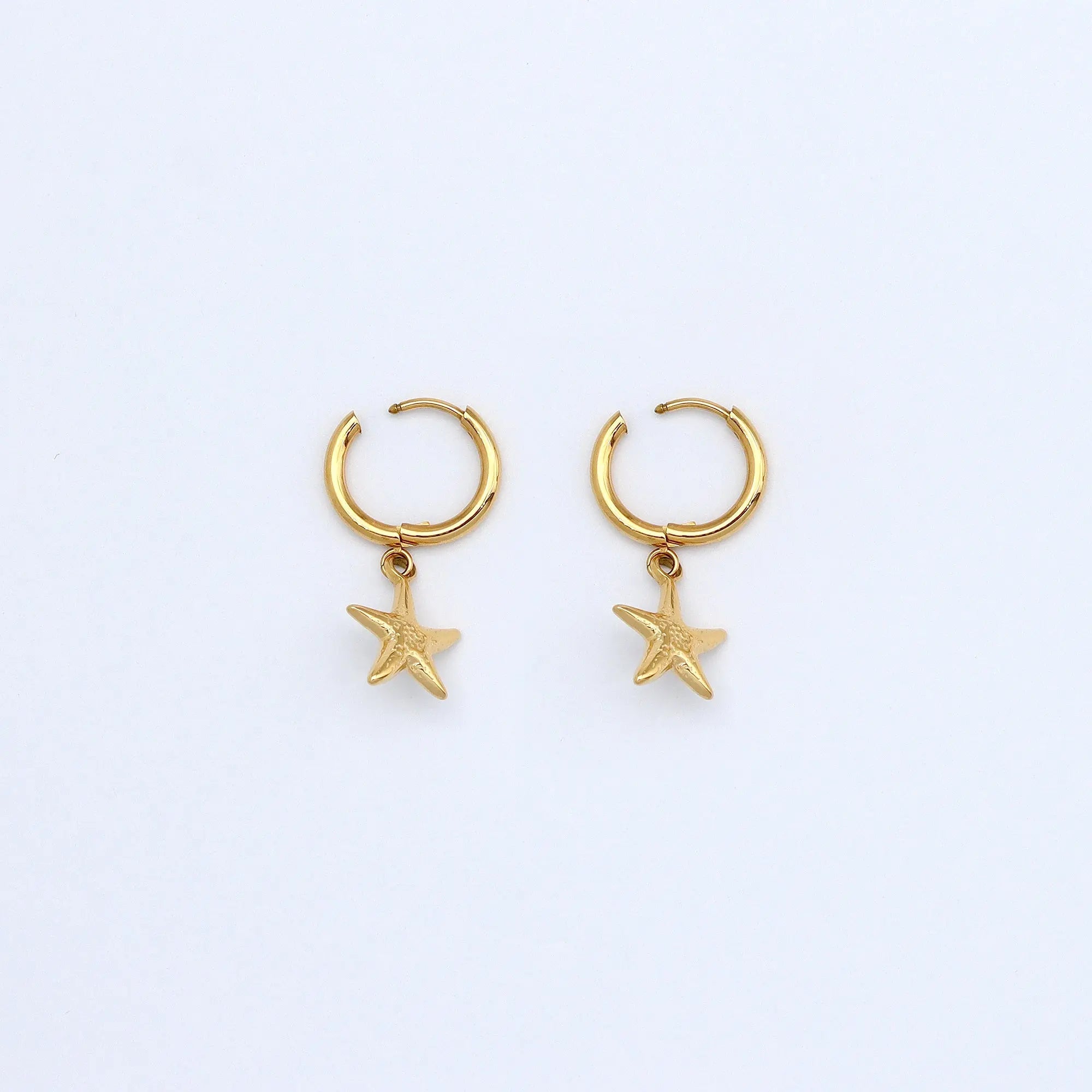 Starfish Hoop Waterproof Earrings