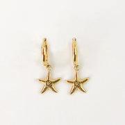 Golden Starfish Earring Set
