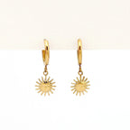 Sun Hoop Waterproof Earrings