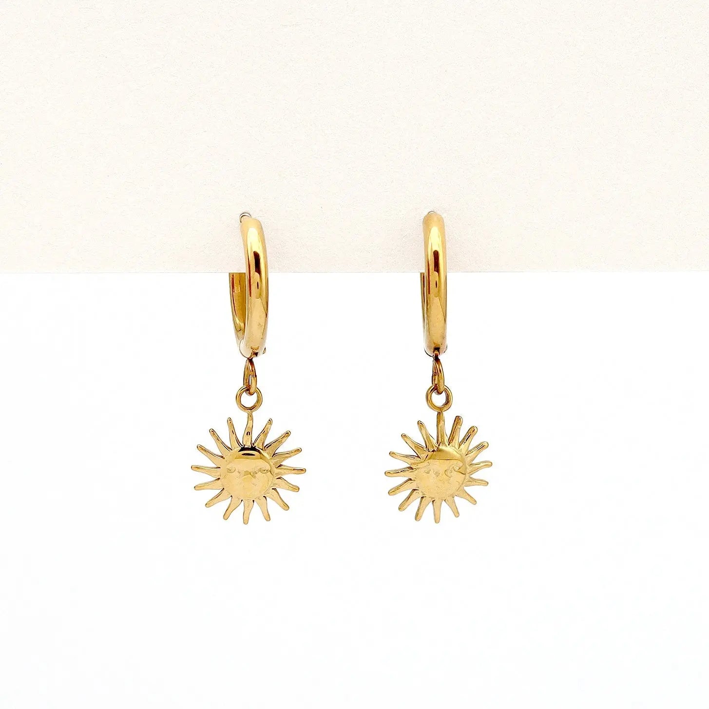 Sun Hoop Waterproof Earrings