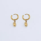 Sun Hoop Waterproof Earrings