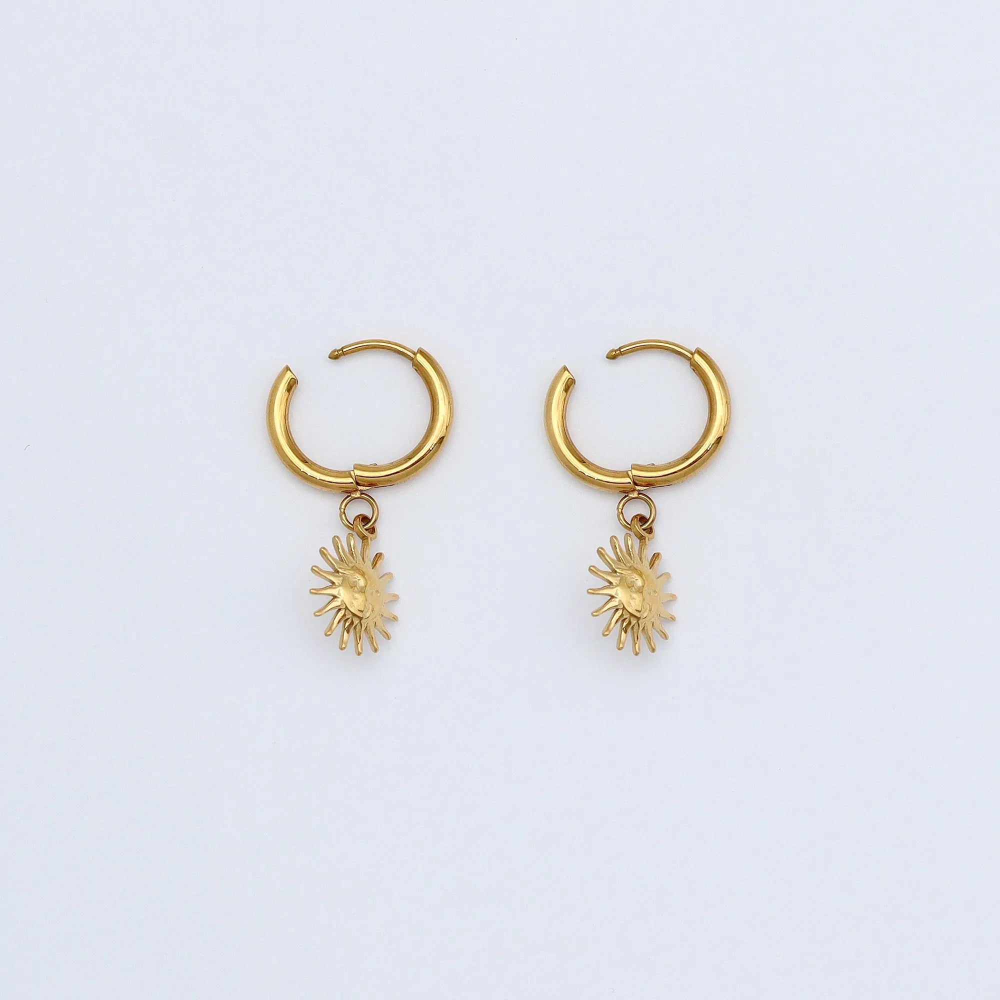 Sun Hoop Waterproof Earrings