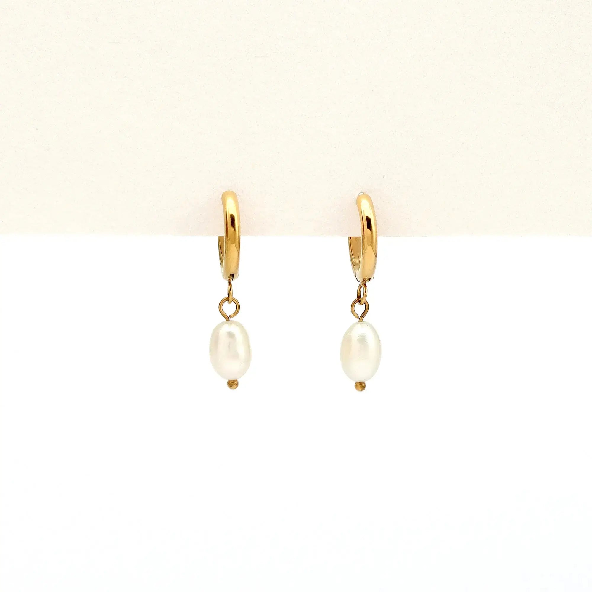 Freshwater Pearl Hoop Earrings