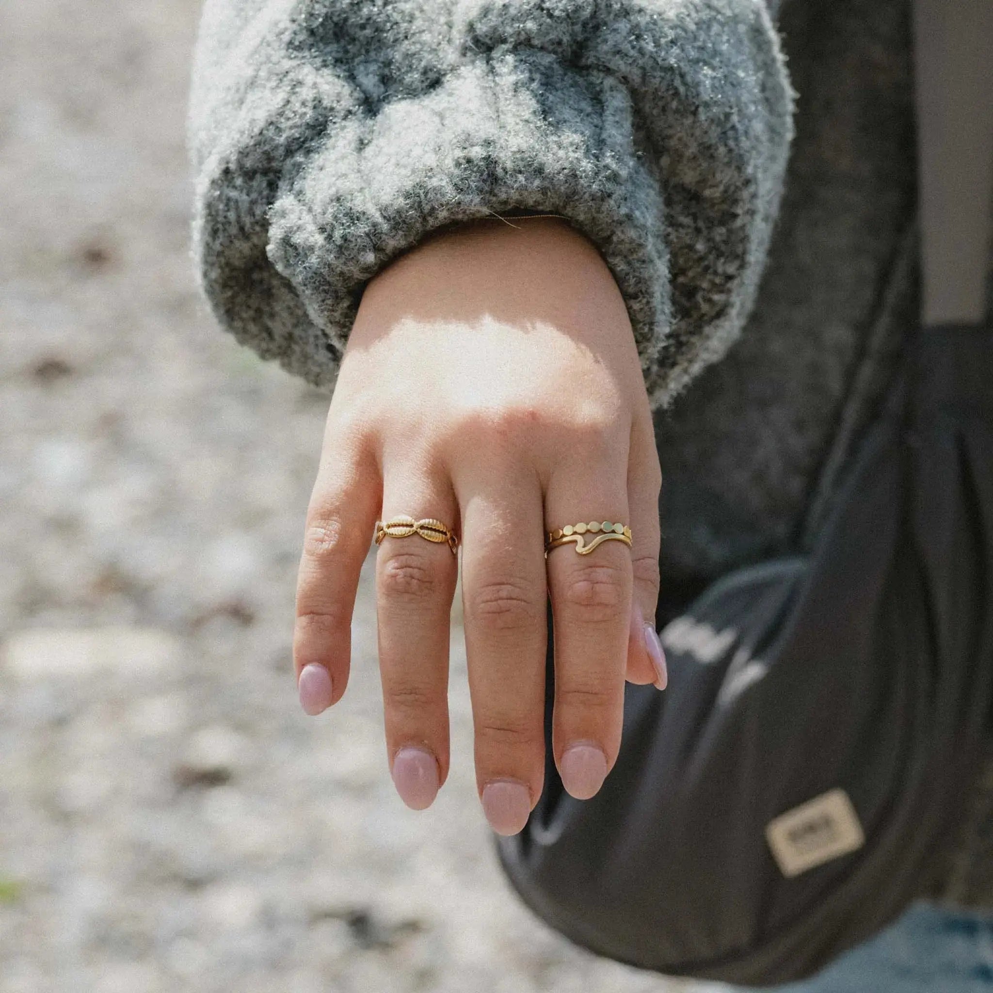 Cowrie Shell Waterproof Ring
