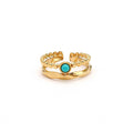 Turquoise Stone Double Ring