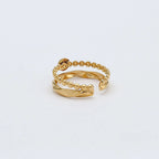 Turquoise Stone Double Ring