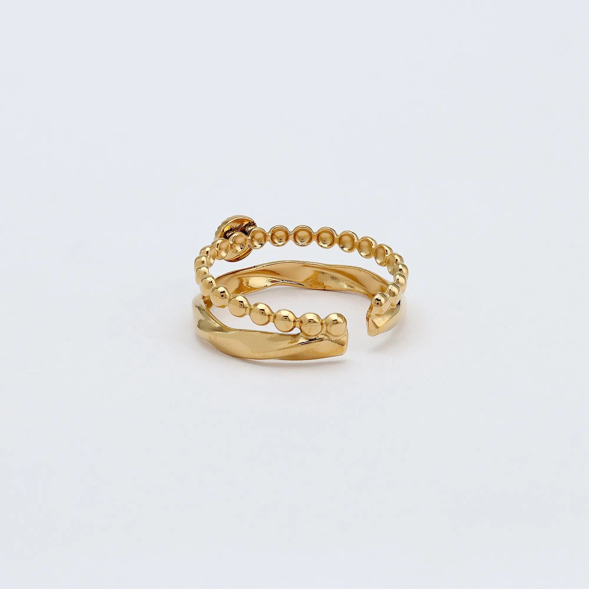 Turquoise Stone Double Ring